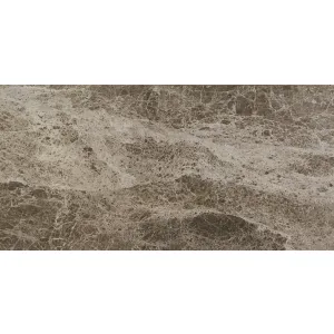 MARMURA EMPERADOR DARK - 30X60X2 cm, placa eleganta din marmură naturală polisată, cu nuanțe bogate de maro închis și vene albe spectaculoase, perfect pentru amenajări clasice și moderne.