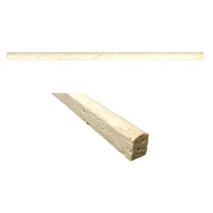 PROFIL DIN TRAVERTIN SLIM CLASIC - 1.2X1.5X30.5 cm, decorativ din travertin clasic, finisaj natural, nechituit, ideal pentru contururi și delimitări elegante.