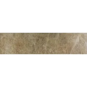 TREAPTA MARMURA EMPERADOR LIGHT - 32X130X2 cm, finisaj polisat, culoare bej-maro cu vene deschise, ideală pentru scări elegante la interior, cu o margine teșită și grosime de 2 cm.
