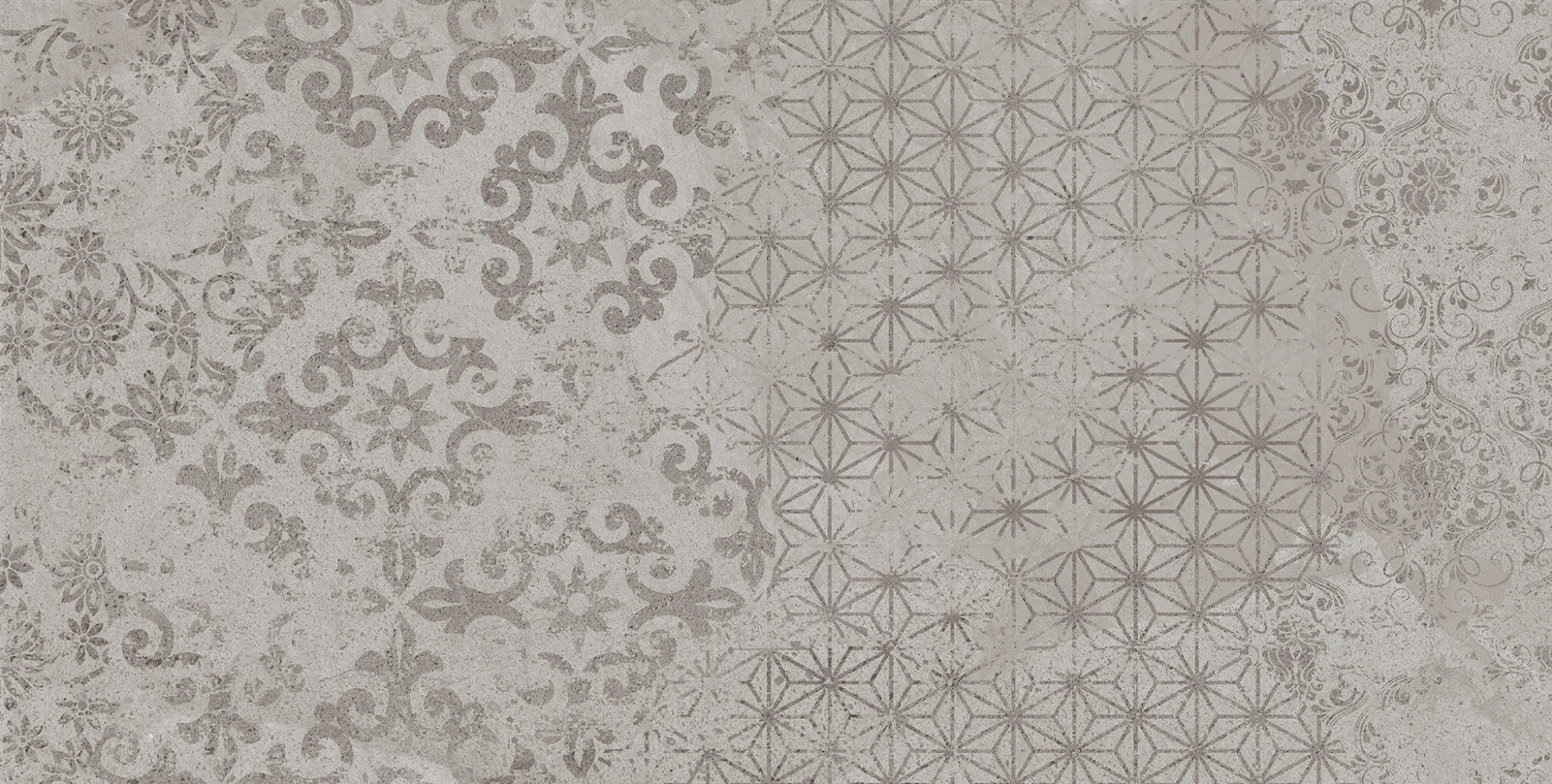 FAIANTA G ATELER GRIS HL1 - 30X60 cm, ceramica glazurata, rectificata, mata, model vintage în nuanțe gri, finisaj glue, ideal pentru băi și bucătării elegante.