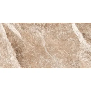 GRESIE PARNASSUS BROWN MT - 30X60 cm, porțelanată, în nuanțe de maro natural cu vene albe fine, aspect de piatră naturală mată, potrivită pentru interior și exterior.