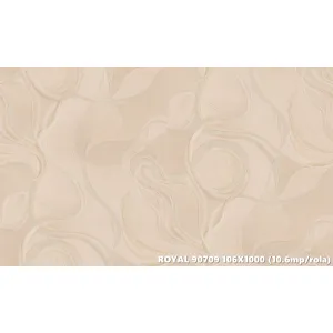 Tapet ROYAL 90709 – 106x1000 cm (10.6 m² /rola), PVC, lavabil, model abstract elegant în nuanțe de nude și crem, ideal pentru decoruri rafinate și calde.