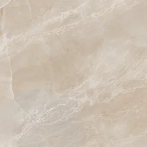 GRESIE MEXICAN CHOCO (305) - 60X60 cm, porțelanată, lucioasă, cu aspect marmorat bej, perfectă pentru interioare elegante și calde.