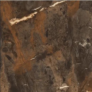 GRESIE GOLD PISA (GS88023) - 80X80 cm, porțelanată, în nuanțe intense de maro cu vene aurii și accente naturale, finisaj lucios și margini rectificate, ideală pentru interioare elegante și contemporane.