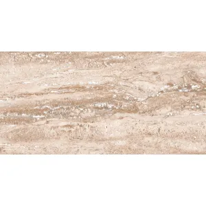 FAIANTA ROYAL TRAVERTINE CREMA - 30X60 cm, ceramică glazurată, rectificată, mată, aspect de travertin, pentru interior.