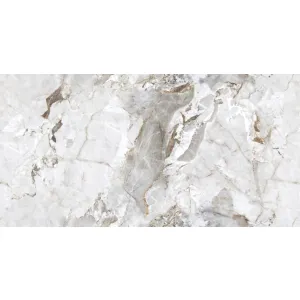 GRESIE ENDLESS SOFIA DOVE - 80X160 cm, porțelanată, lucioasă, design tip marmură cu model continuu endless, ideală pentru interioare elegante și moderne. Rectificată, rezistentă și compatibilă cu încălzirea în pardoseală.