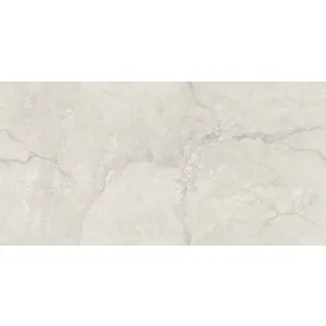 GRESIE ENDLESS RAPOLANO BIANCO - 60X120 cm, porțelanată, rectificată, glazurată, finisaj mat cu carving, nuanțe alb-gri, model cu continuitate, interior-exterior.