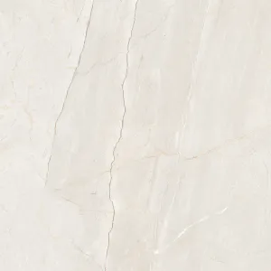 GRESIE RIVER IVORY - 80X80 cm, porțelanată, ivory deschis cu vinișoare subtile bej-gri, finisaj lucios elegant, inspirat din piatra naturală, potrivită pentru placări interioare.