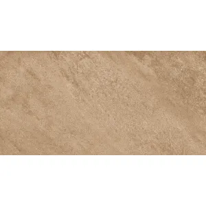 GRESIE HORIZON NATURAL GRANDE - 60X120 cm, porțelanată, în nuanțe naturale de bej-maro, cu aspect de piatră discret texturată, finisaj mat rotto, potrivită pentru interior și exterior.