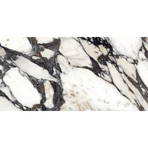 GRESIE IMPACT SATVARIO - 80X160 cm, porțelanată, rectificata, efect marmură albă cu nervuri spectaculoase, super lucioasă, ideală pentru interioare elegante și moderne.