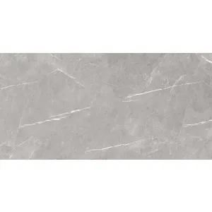 FAIANTA VISTA DARK LUSTER - 40X80 cm, ceramica glazurată, suprafata mată cu efect subtil luster, aspect de marmura gri, ideală pentru interioare moderne.