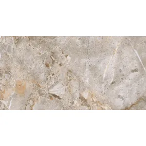 FAIANTA GEOMETRIC SAND DK (21531-B) - 30X60 cm, ceramică glazurată lucioasă, în nuanțe închise de bej și gri, aspect marmorat, rectificată, pentru interior.