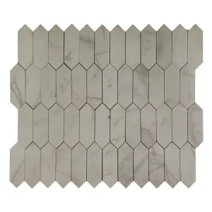 MOZAIC MARMURA  PICKET WHITE 25.5X30.3 CM
