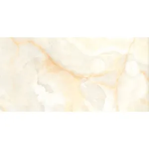 GRESIE GOLD DUERO (GS48003) - 40X80 cm, porțelanată, rectificată, lucioasă, nuanțe crem-aurii, interior, random 4, efect crystal, silk printing.