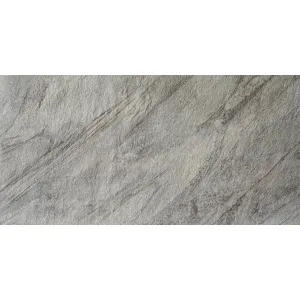 GRESIE 99606 - 30X60 cm, porțelanată mată, gri cu textură în relief, rectificată, glazurată, potrivită pentru interior și exterior.