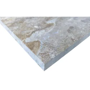 TRAVERTIN BROWN FOREST - 30X60X2 cm, finisaj polișat, vein-cut, nechituit, ideal pentru pardoseli și placări de impact, cu aspect elegant și natural.