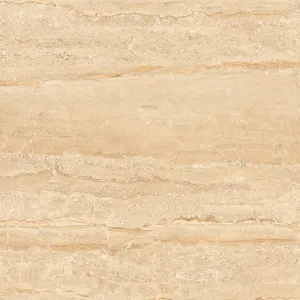 GRESIE FLORENCE GOLD (642) - 60X60 cm, porțelanată lucioasă, nuanță aurie cu efect de piatră naturală, rectificată, perfectă pentru interioare rafinate.