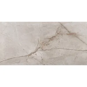 GRESIE SILVER GREY - 60X120 cm, porțelanată, finisaj lucios, aspect de marmura in nuante de gri elegant cu vene naturale, pentru interioare și exterioare moderne.