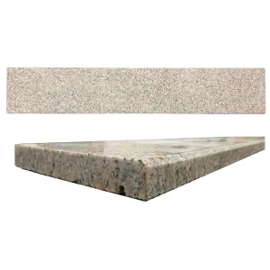 GLAF GRANIT RH - 20X124X2 cm, suprafata lucioasa, in nuante de bej, gri si negru, cu picurător și margine teșită, ideal pentru interior și exterior.