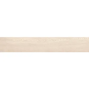 GRESIE PP-1001 - 19.5X120 cm, porțelanată tip parchet, în nuanțe de bej deschis, cu aspect natural de lemn lucios, ideală pentru interioare elegante.