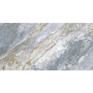 GRESIE GOLD LUCCA (GS48012) - 40X80 cm, porțelanată, lucioasă, rectificată, în tonuri de gri și bej cu vene delicate aurii, ce adaugă rafinament și eleganță interioarelor.