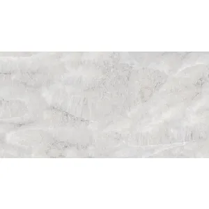 GRESIE EIFEL BIANCO - 60X120 cm, porțelanată, lucioasă, nuanță alb-cristalin cu efect de piatră naturală, rectificată, ideală pentru interioare elegante și luminoase.
