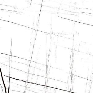 GRESIE ELEGANT 6001 LIGHT - 60.5X60.5 cm, ceramică glazurată, lucioasă, rectificată, alb cu vene grafice negre, pentru interioare moderne.