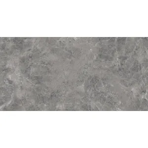 GRESIE 076 EMPRADOR GREY - 60X120 cm, porțelanată, lucioasă, rectificată, gri cu efect marmorat, pentru interior și exterior.