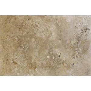 TRAVERTIN RUSTIC MIX - 40.6X61 cm, finisaj antichizat Tumbled, in nuante de maro, auriu, bej și accente crem, ideal pentru spații cu un design cald și autentic, potrivit atât pentru interior, cât și pentru exterior.