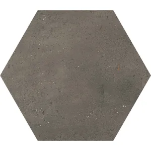 GRESIE HEXAGON HEXA ZONE - 21.5x25 cm, portelanata, glazurata, nerectificata, mata, nuanță gri-bej în 8 variante diferite, ideală pentru utilizare interioară și exterioară în amenajări moderne.