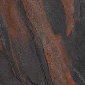 GRESIE SLATE ANTHRACITE MAT - 60X60 cm, porțelanată rectificată, finisaj mat, în nuanțe intense de antracit cu accente ruginii, aspect natural de ardezie, ideală pentru spații interioare și exterioare moderne.