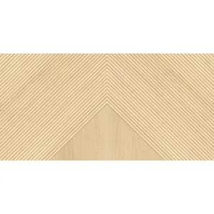 GRESIE WOODY PINE - 80X160 cm, porțelanată, mată cu efect carving tip riflaj, nuanță pin deschis natural, aspect modern și elegant.