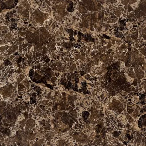 GRESIE MB 0701D - 60X60 cm, porțelanată lucioasă, maro închis cu nervuri bej, rectificată, glazurată, aspect elegant de marmură.