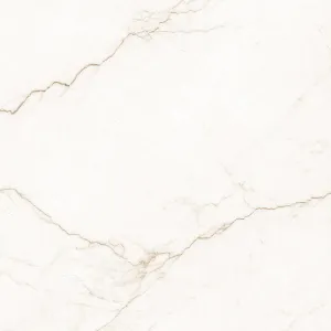 GRESIE ATLANTICA TUSK - 60X60 cm, porțelanată, lucioasă, nuanță crem cu venaturi maro, aspect de marmură naturală, potrivită pentru interioare elegante și moderne.
