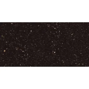 GRESIE GOLDEN NEGRA 2004 - 60X120 cm, porțelanată, neagră cu stropi aurii, finisaj super lucios high glossy cu efect gold carving, model unitar continuu, ideală pentru interioare elegante și sofisticate.