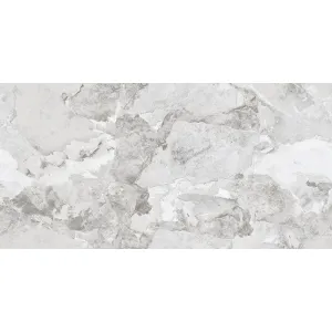 GRESIE POLENTA GREY PEARL - 60X120 cm, porțelanată, aduce naturalețe și eleganță prin finisajul mat pearl și nuanțele sofisticate de gri, imitând fidel piatra naturală.