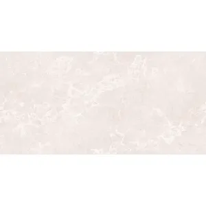 GRESIE PINTELLO BLANCO ENDLESS - 60X120 cm, porțelanată, rectificata, suprafata lucioasa, aspect de marmură alb-crem în nuanță deschisă, cu model continuu (endless), fiind ideală pentru interioare elegante și luminoase.