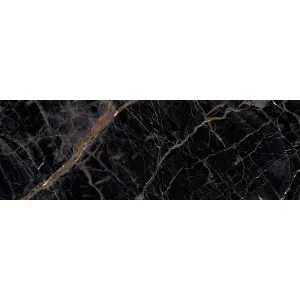 GRESIE ESTEDRA BLACK - 60X180 cm, porțelanată, negru lucios high glossy, rectificat, interior, elegantă și modernă.