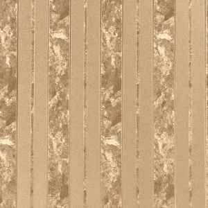 Tapet GOLD OPULENCE G1-914-01 – 53x1000 cm (5.3 m²/ rola), PVC, lavabil, stil modern cu influente clasice, finisaj satinat, design cu benzi verticale aurii și efect de piatră naturala.