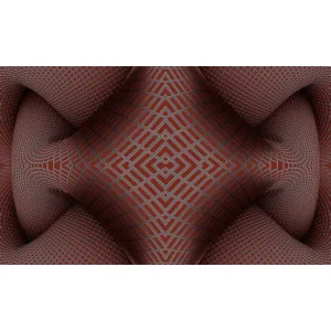 Tapet 5D FASHION GK 855411 – 106x1000 cm (10.6 m²/ rola), PVC, lavabil, efect optic futurist, design abstract cu profunzime 5D spectaculoasă, în tonuri de roșu și gri, ideal pentru spații moderne. 