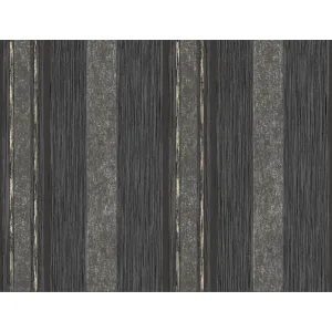 Tapet ROCK CRYSTAL NVJ306101 – 70x1000 cm (7 m²/ rolă), hartie, model modern cu dungi verticale în tonuri de gri, negru și accente metalizate. 