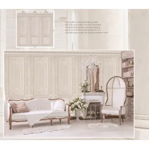 Tapet mural LUXURY GK NVH330301 – 105 cm x 280 cm (2.94 m²/ panou), panou mural decorativ, stil clasic elegant, din hârtie mată cu model ornamental clasic în tonuri ivoire, potrivit pentru interioare rafinate. 