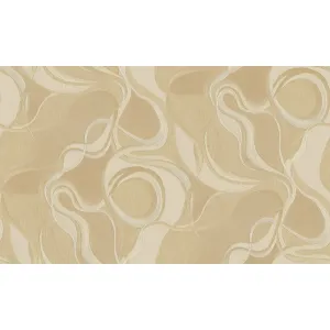 Tapet ROYAL 90703 – 106x1000 cm (10.6 m² /rola), PVC, lavabil cu design abstract modern, în tonuri calde de bej și crem, textură fina embosată, potrivit pentru interioare contemporane.