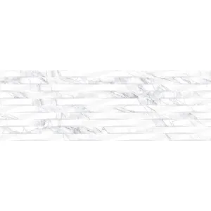 FAIANTA 38035-HL1(L) COCONUT - 25X75 cm, ceramica glazurată, rectificată, cu model în relief, finisaj mat cu efecte lucioase (luster), recomandată pentru placarea pereților interiori.