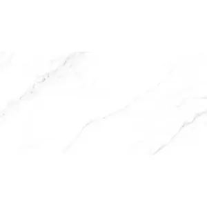 GRESIE STATUARIO BORGINI - 60X120 cm, porțelanată, rectificată, finisaj mat, alb elegant cu venaturi subtile gri, potrivită pentru pardoseli și pereți, atât la interior, cât și la exterior.