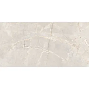 GRESIE NIVEA SILVER - 60X120 cm, portelanată, glazurata, rectificata, finisaj mat, aspect de marmura în nuanțe elegante de gri cu inserții de alb și crem, ideală pentru interior și exterior, compatibila cu sistemele de incalzire in pardoseala.