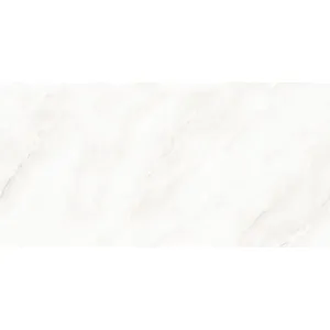 GRESIE MASERATI WHITE ENDLESS - 60X120 cm, portelanata, rectificata, finisaj mat cu efect carving, design alb marmorat cu continuitate vizuală, ideală pentru spații elegante, potrivită pentru pardoseli și pereți, interior/exterior.