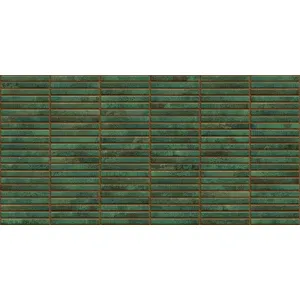 FAIANTA TEQUILA GREEN - 30X60 cm, ceramica glazurata, rectificata, lucioasă, ideală pentru placări interioare de perete, cu design modern și nuanțe variate de verde.