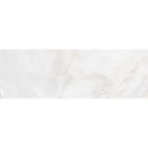 FAIANTA ROZAR ONYX GRAY - 30X90  cm, ceramica glazurata, rectificata, cu aspect lucios onyx, ideală pentru placări interioare elegante. Culoare gri deschis cu accente calde de bej-auriu, model în 10 variante diferite.