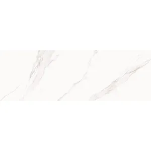 FAIANTA G CALACATA SIENA - 30X90 cm, ceramica glazurata, rectificata, design marmorat elegant în nuanțe de alb cu vinișoare aurii, finisaj mat cu accente lucioase, ideală pentru pereți interiori moderni și rafinați.